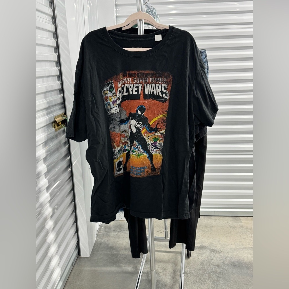 Marvel Black Graphic T-Shirt | size: 4XL